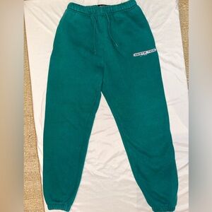 White Fox Boutique - Society Teal Joggers Sweatpants Drawstring - Women’s Small